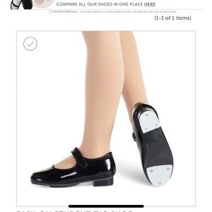 Revolution Dance Girl’s Black Patent Tap Shoes Size 2.5AD M